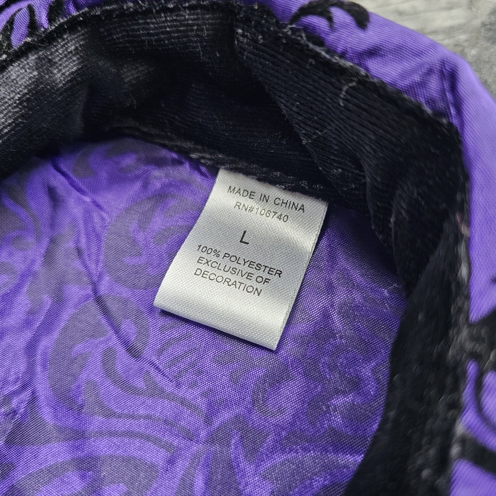 Pyramid Collection Gothic Purple Black Damask‎ Dress Steam Punk Sz L Corset Lace - Picture 13 of 16